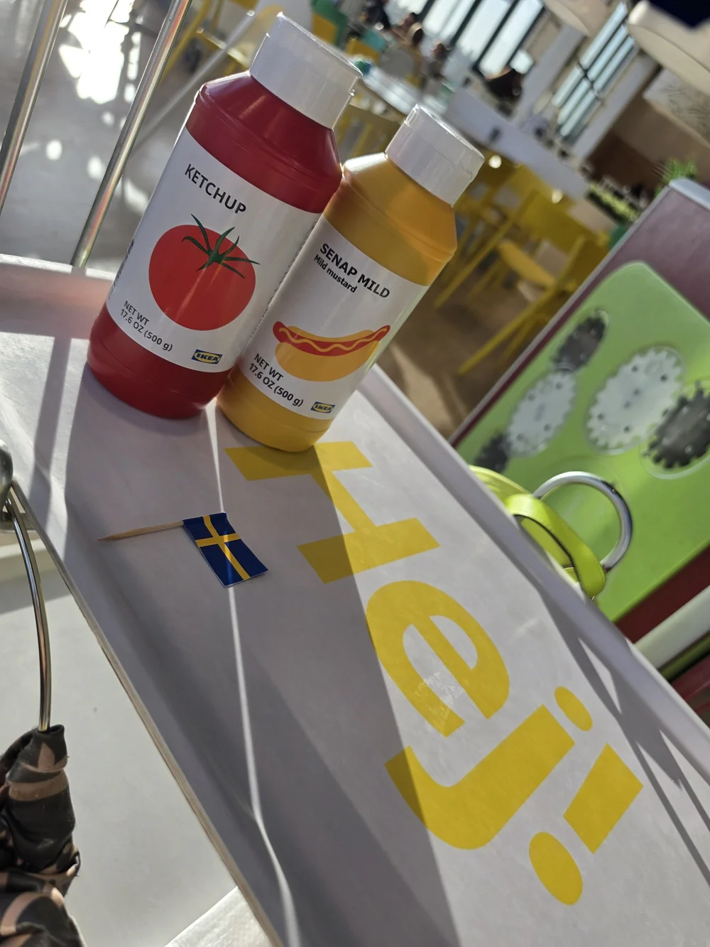 IKEA Red Ketchup & Yellow Mild Mustard Bottle.both full